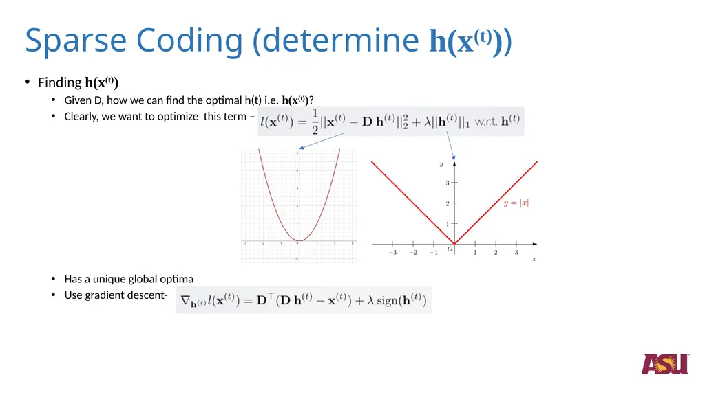 Optimizations in Sparce Coding Unlabeled data is - slide 5 of 13