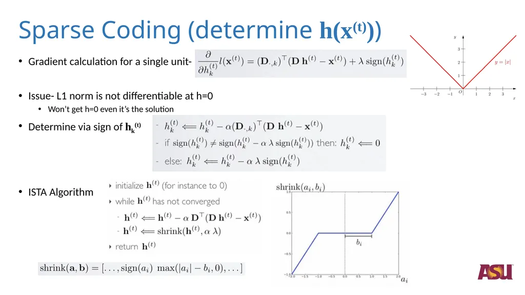 Optimizations in Sparce Coding Unlabeled data is - slide 6 of 13