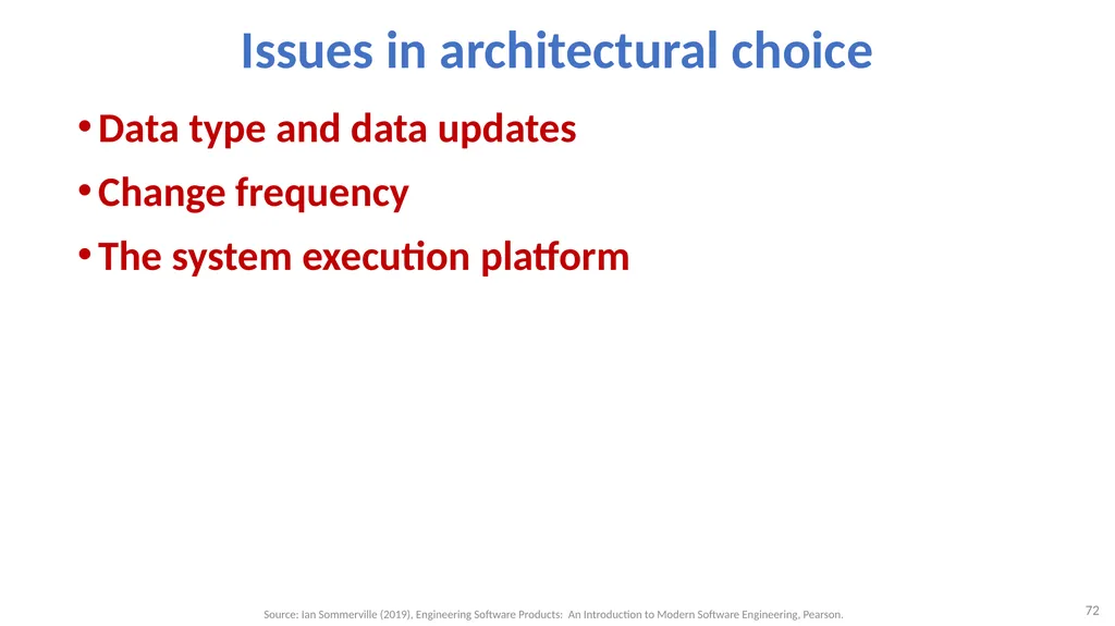 Software Architecture: Architectural design, - slide 72 of 81