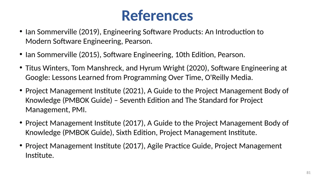 Software Architecture: Architectural design, - slide 81 of 81