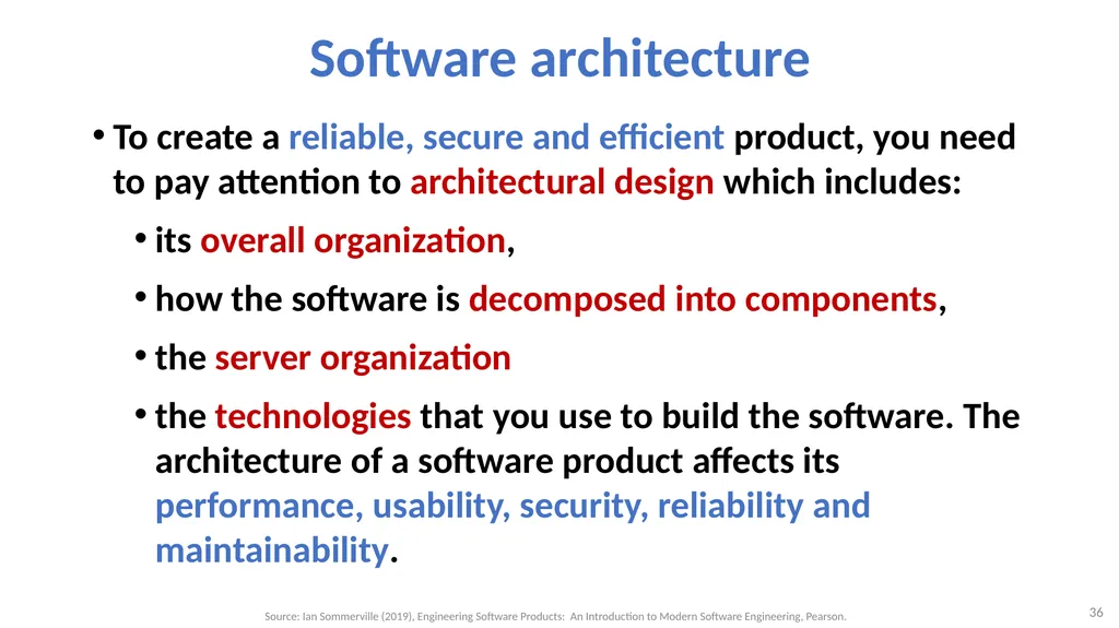 Software Architecture: Architectural design, - slide 36 of 81