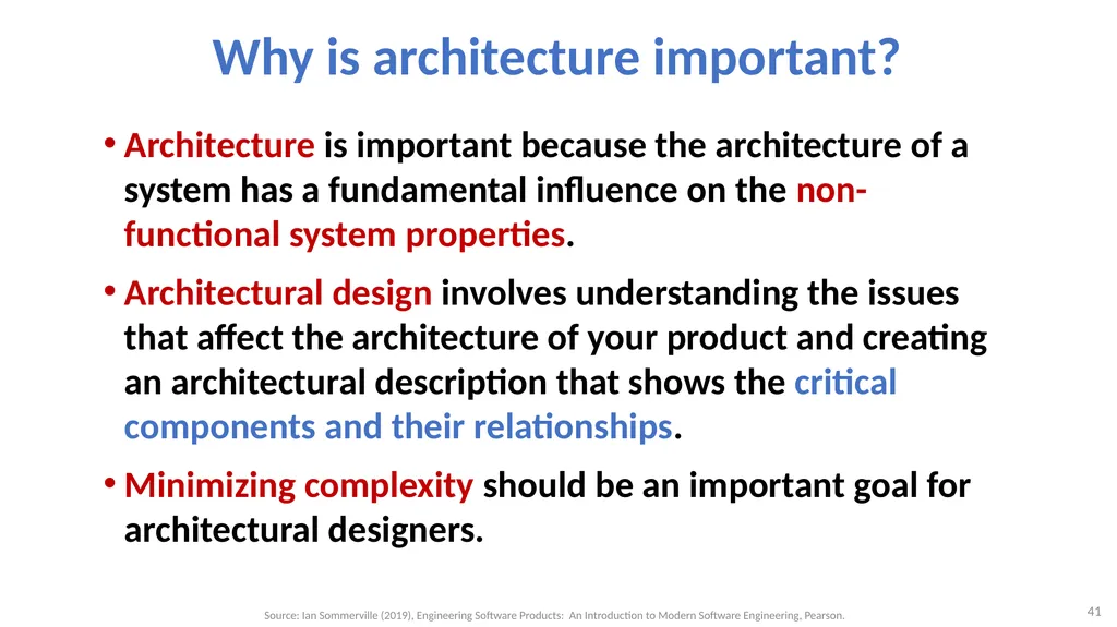 Software Architecture: Architectural design, - slide 41 of 81