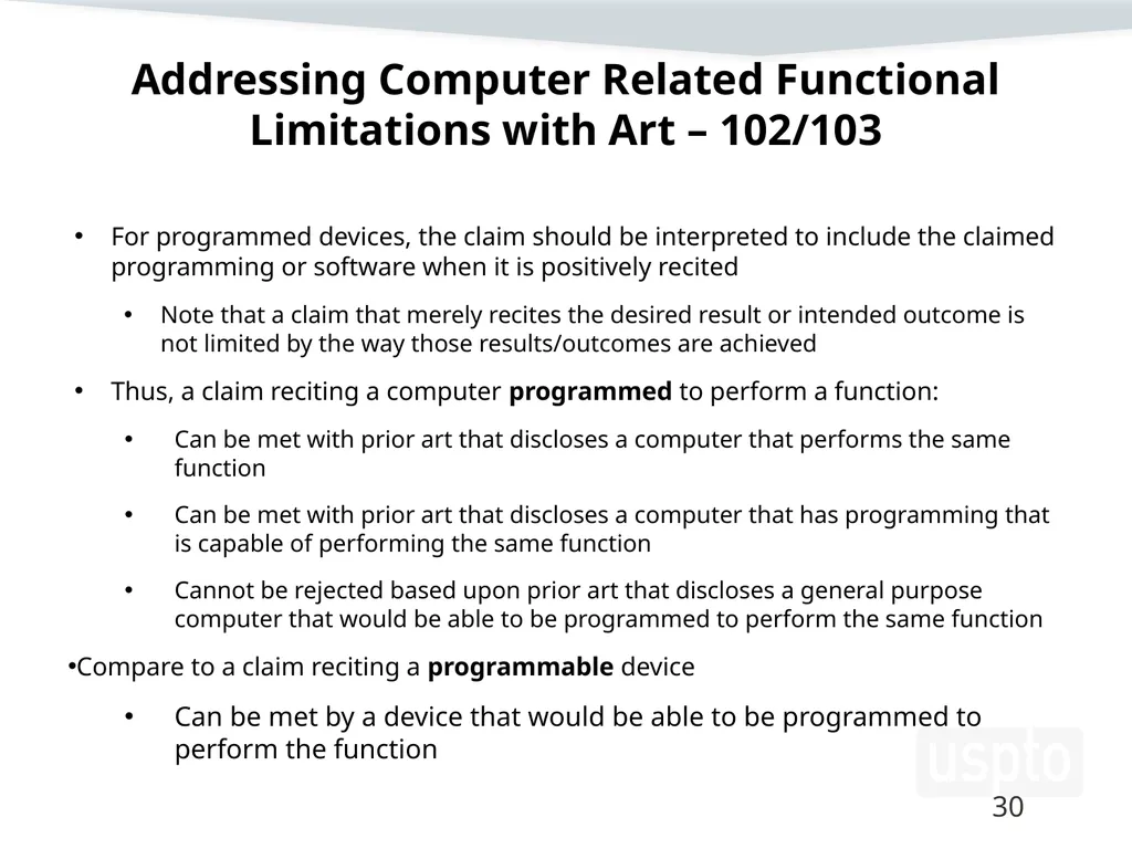 Examining Functional Claim Limitations: Focus on - slide 30 of 33