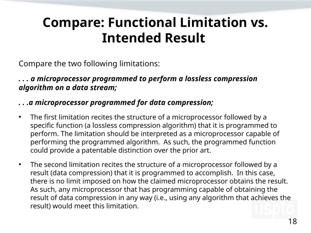 Examining Functional Claim Limitations: Focus on - slide 18 of 33