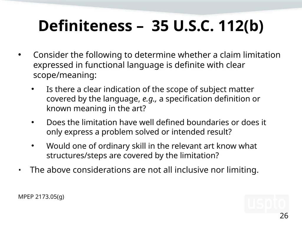 Examining Functional Claim Limitations: Focus on - slide 26 of 33