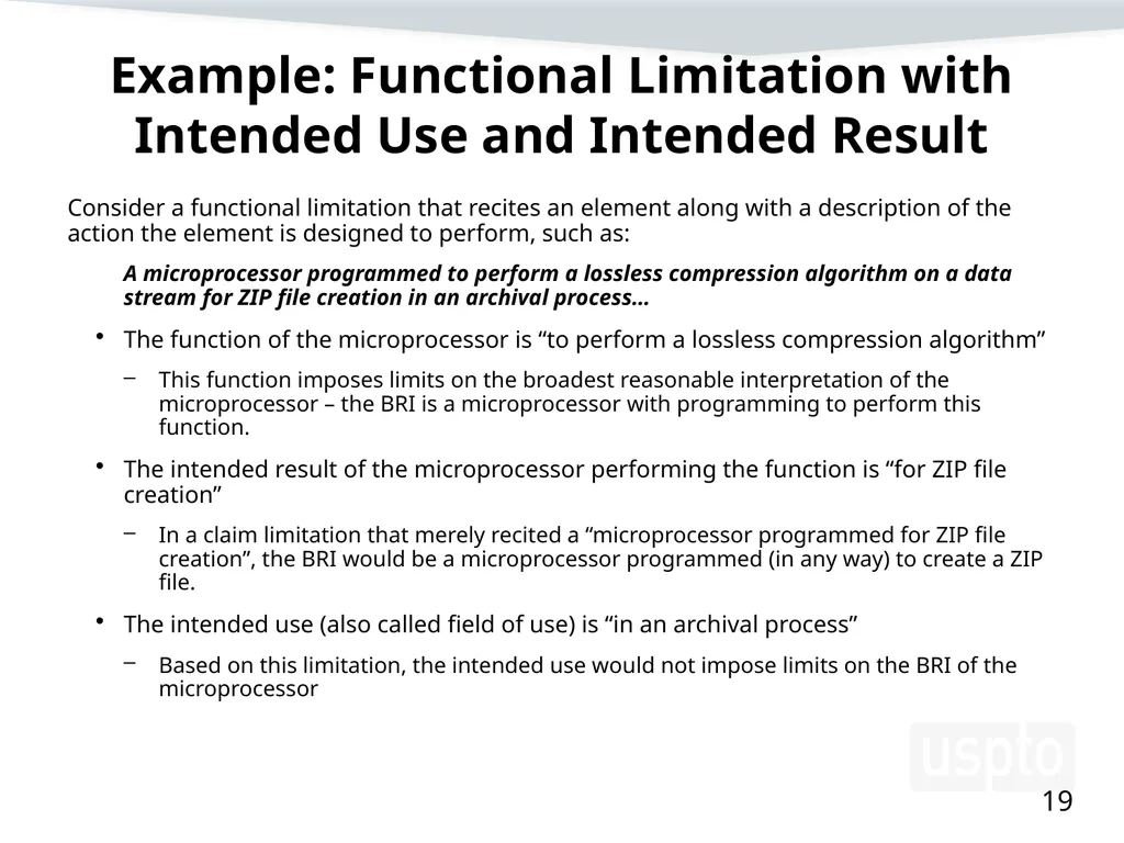 Examining Functional Claim Limitations: Focus on - slide 19 of 33