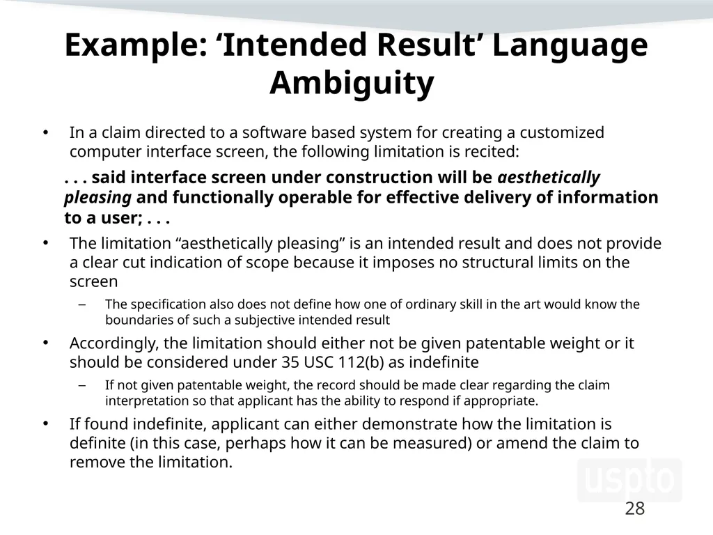 Examining Functional Claim Limitations: Focus on - slide 28 of 33