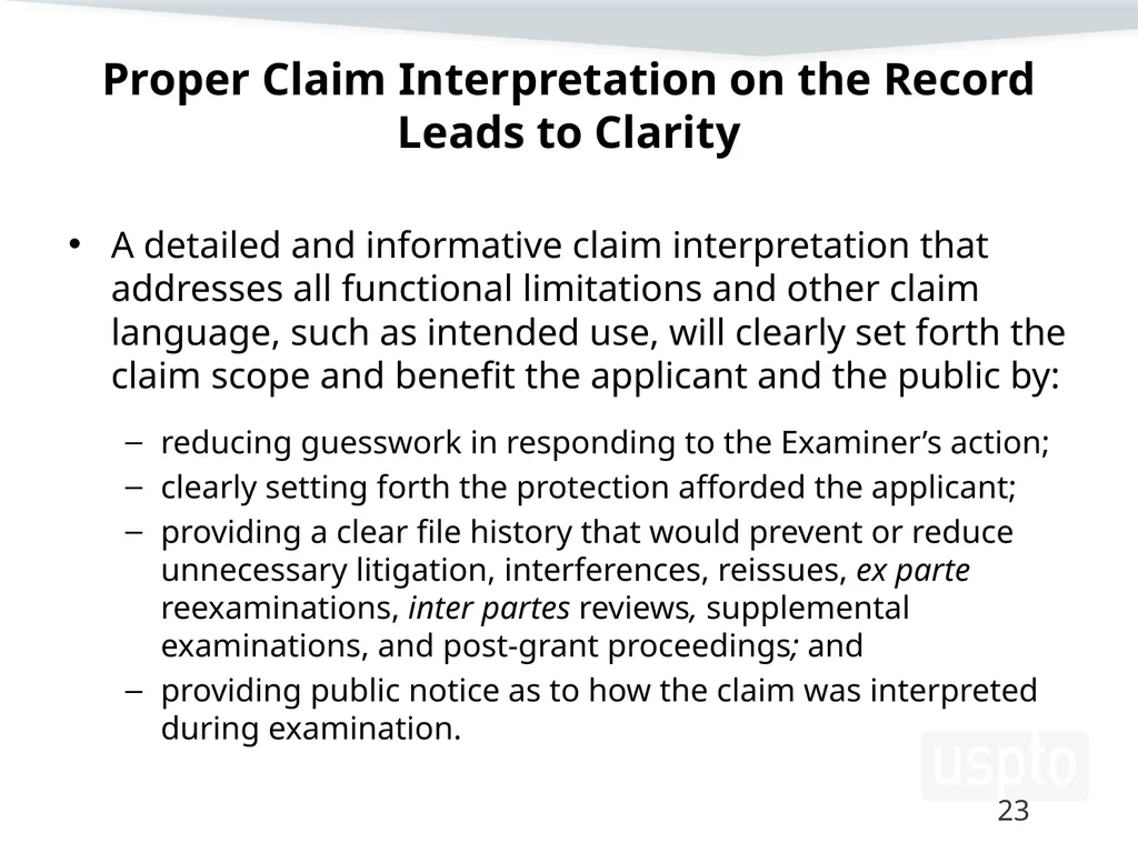 Examining Functional Claim Limitations: Focus on - slide 23 of 33