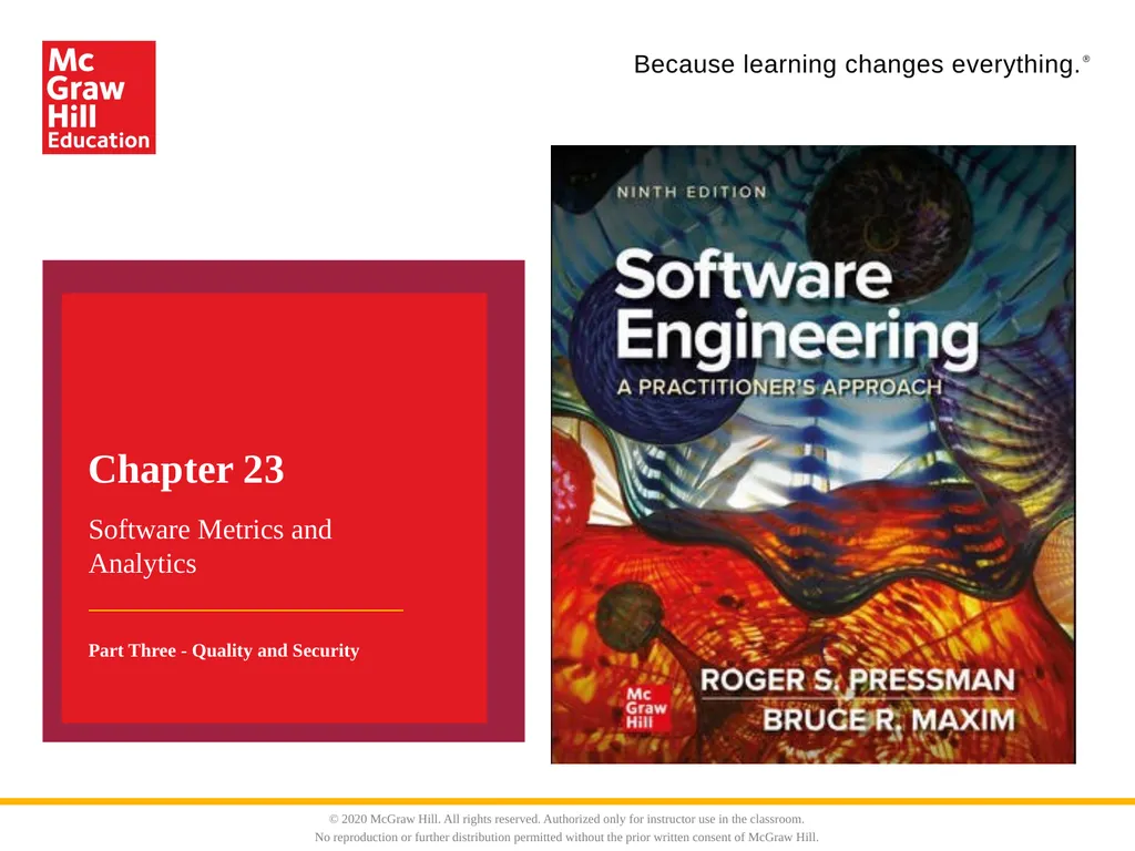 Chapter 23 Software Metrics and Analytics Part - slide 1 of 29