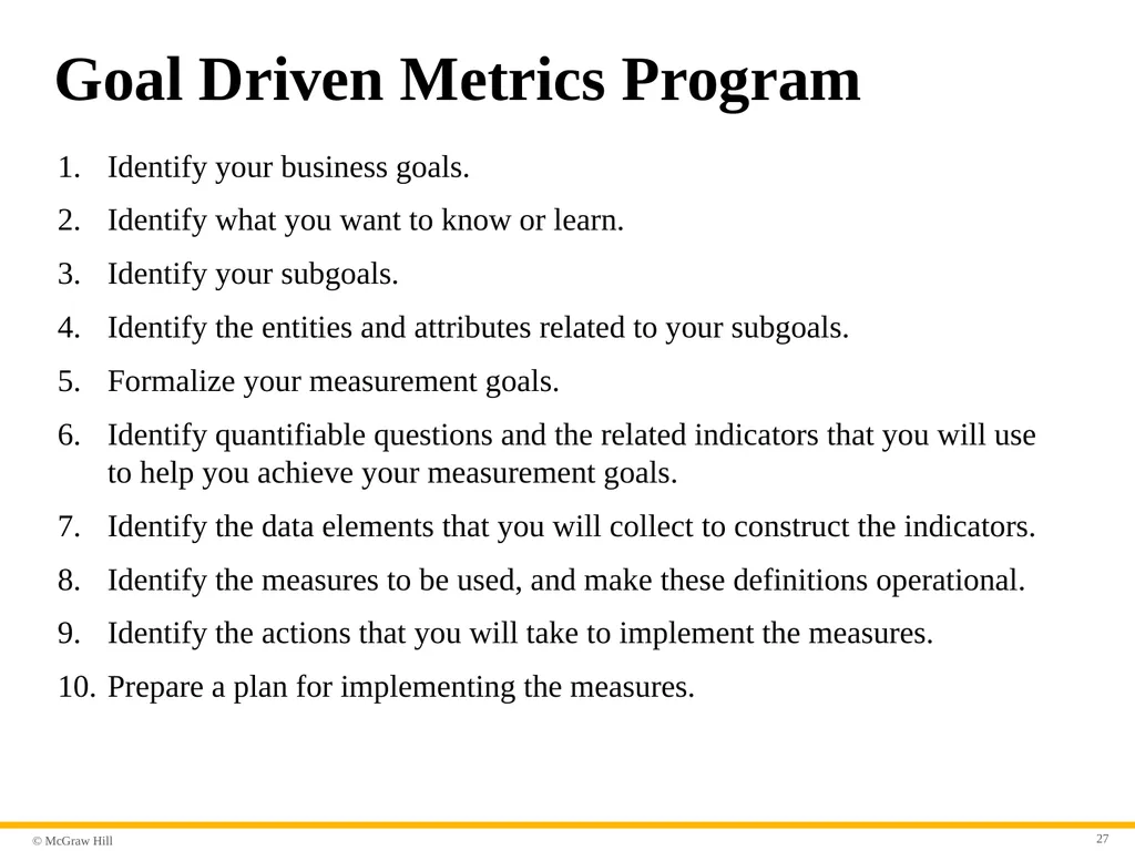 Chapter 23 Software Metrics and Analytics Part - slide 27 of 29