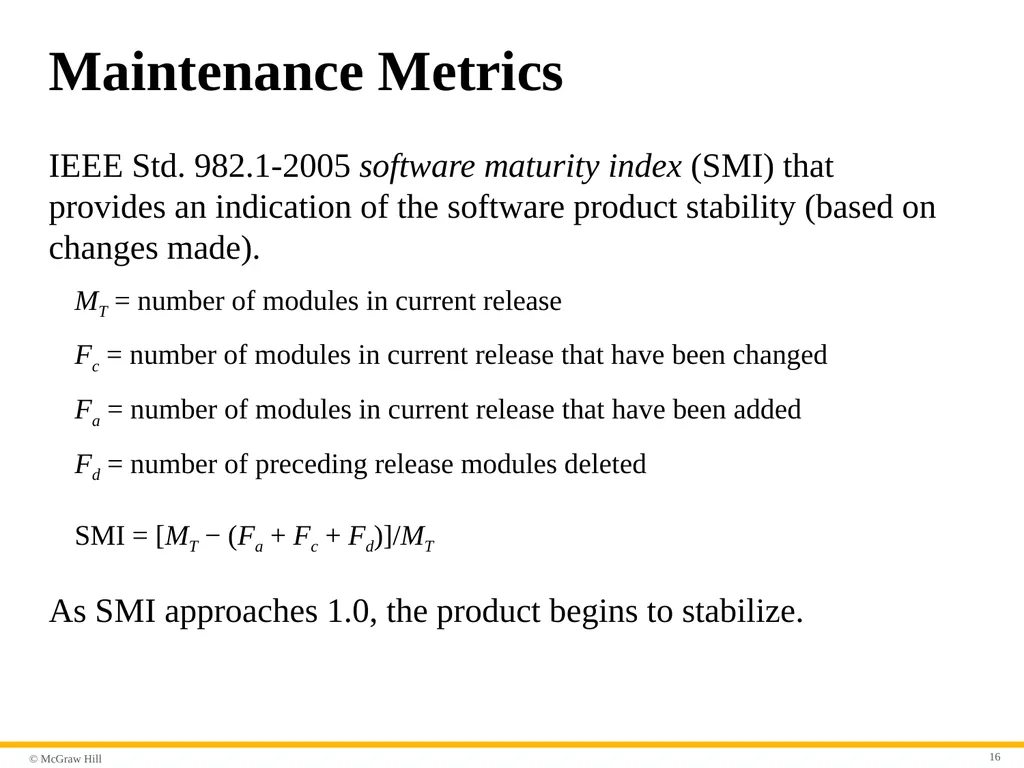 Chapter 23 Software Metrics and Analytics Part - slide 16 of 29