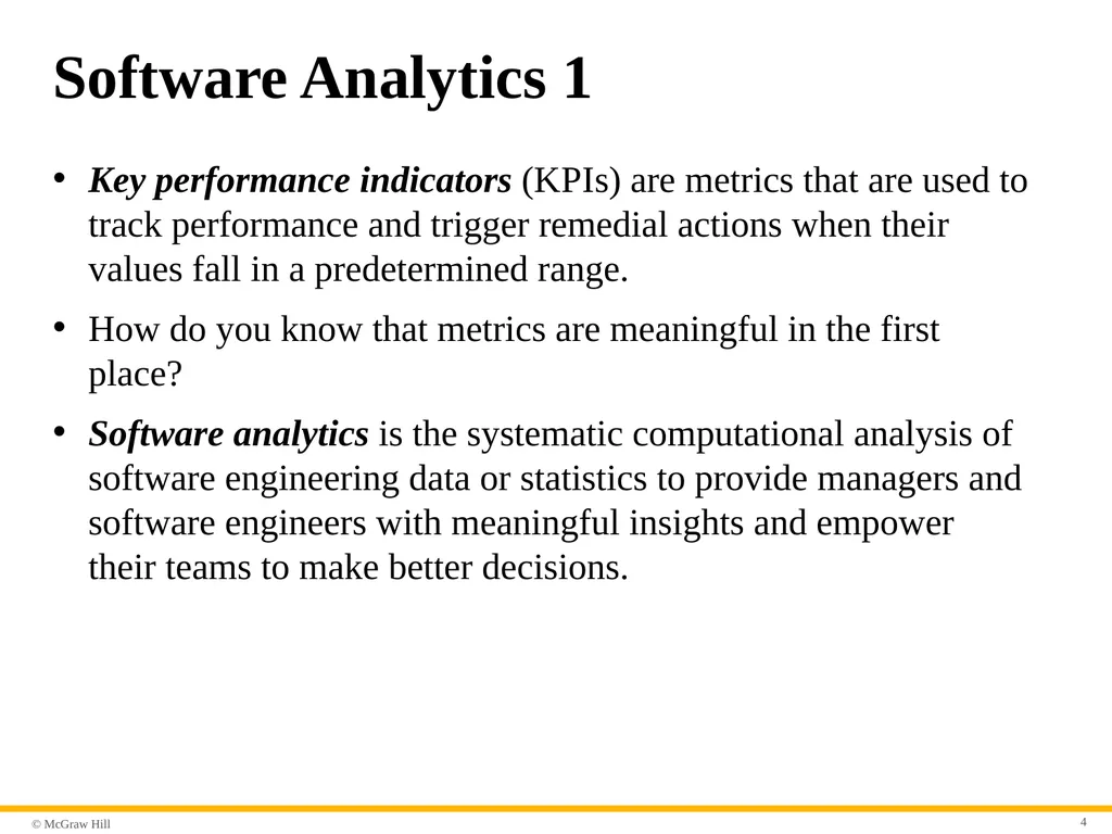 Chapter 23 Software Metrics and Analytics Part - slide 4 of 29