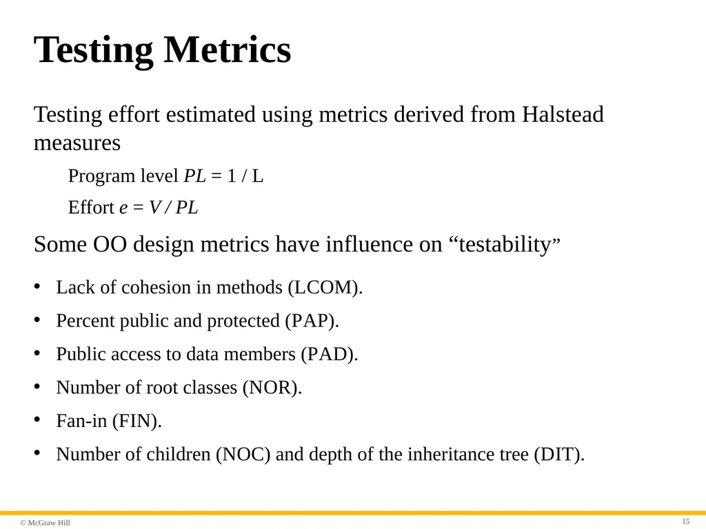 Chapter 23 Software Metrics and Analytics Part - slide 15 of 29