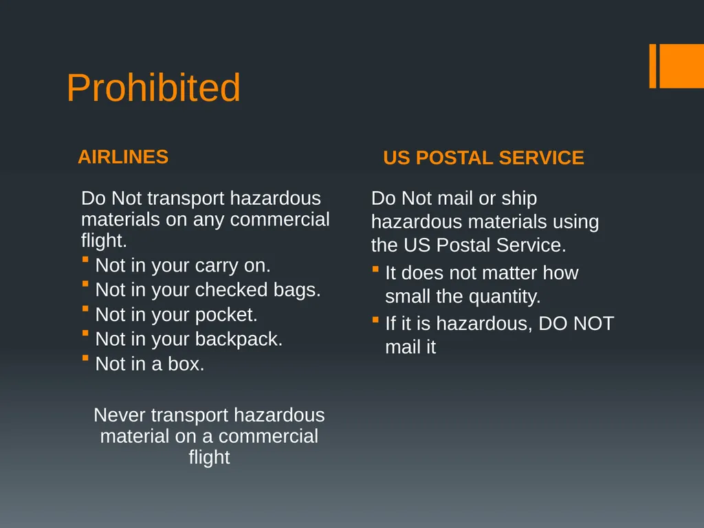Shipping and Receiving Hazardous Materials - slide 8 of 21