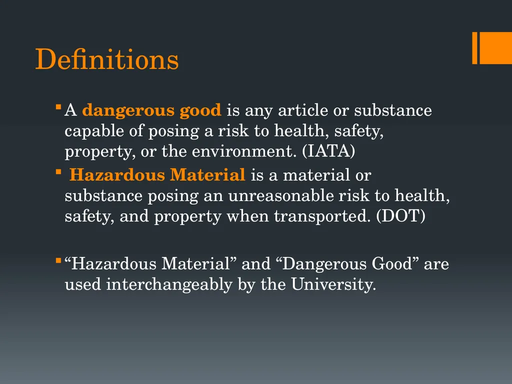 Shipping and Receiving Hazardous Materials - slide 2 of 21