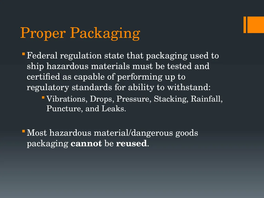 Shipping and Receiving Hazardous Materials - slide 11 of 21