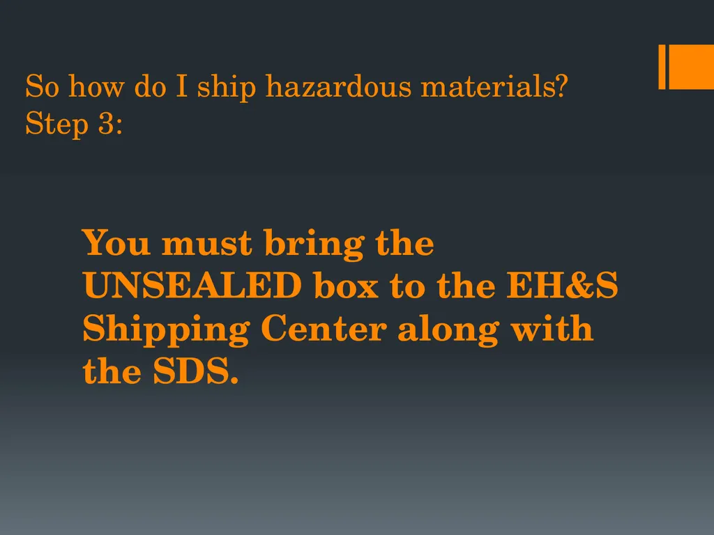 Shipping and Receiving Hazardous Materials - slide 17 of 21