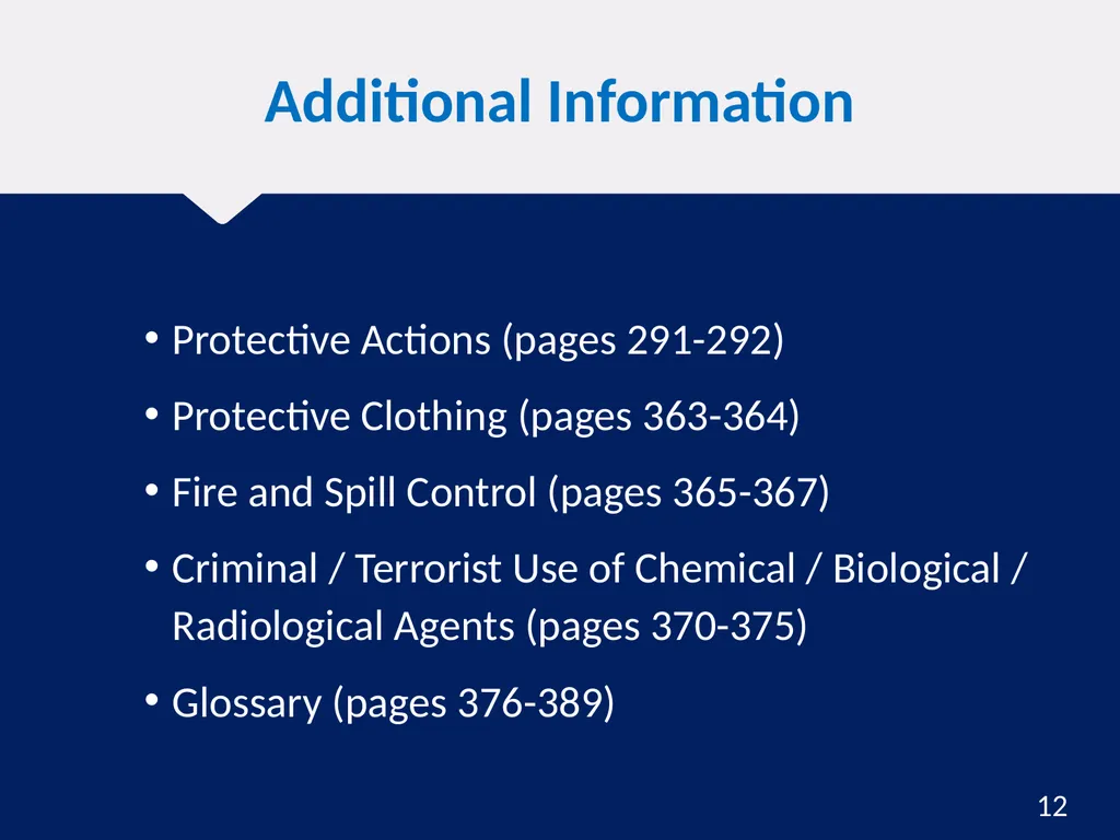 Hazardous Materials Safety & Security Awareness - slide 12 of 50