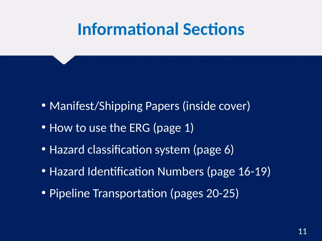 Hazardous Materials Safety & Security Awareness - slide 11 of 50