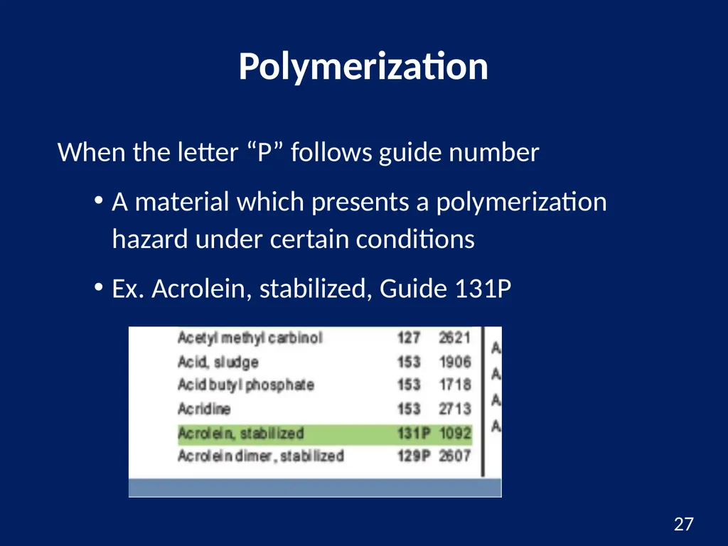 Hazardous Materials Safety & Security Awareness - slide 27 of 50
