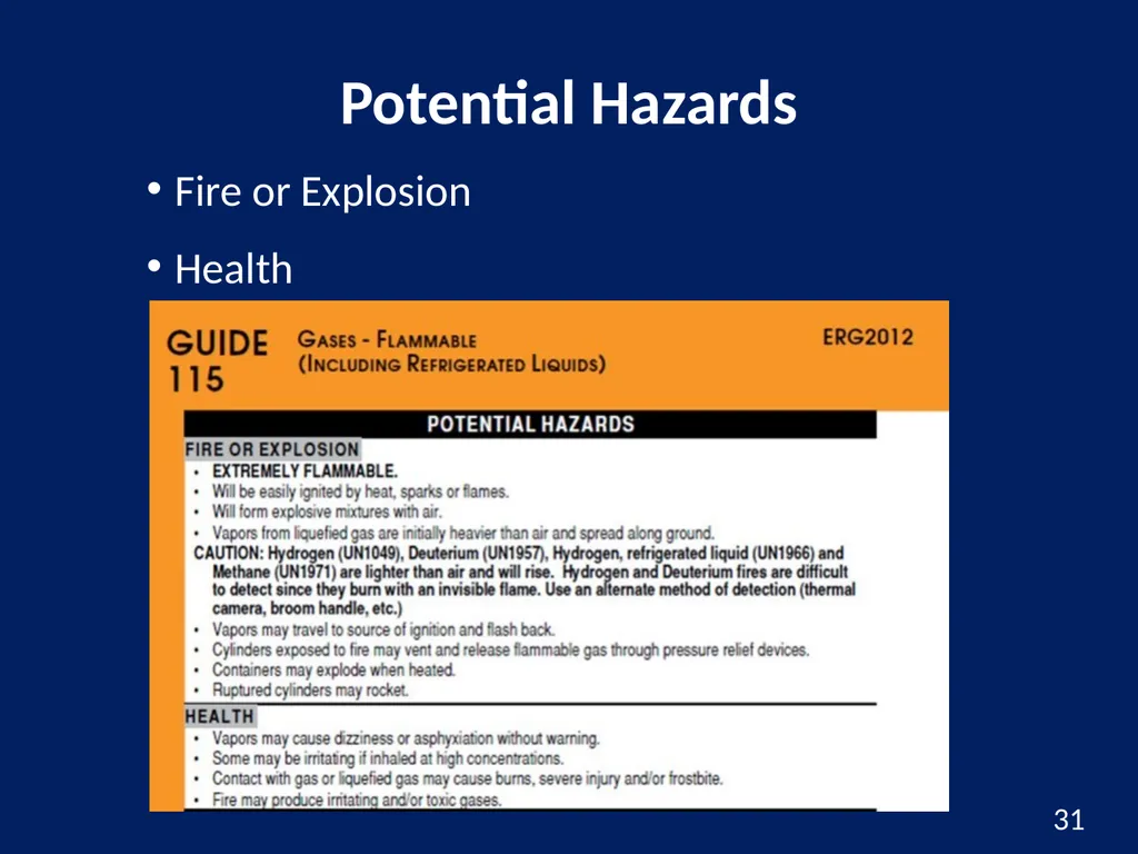 Hazardous Materials Safety & Security Awareness - slide 31 of 50