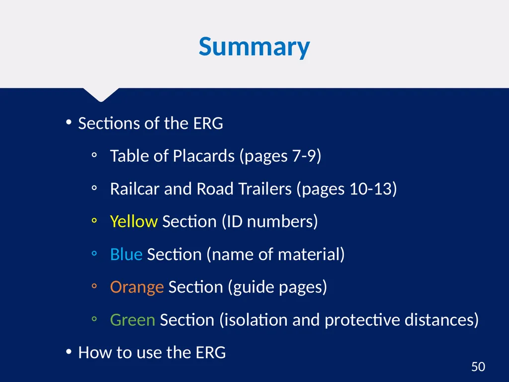 Hazardous Materials Safety & Security Awareness - slide 50 of 50