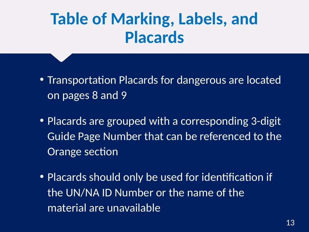 Hazardous Materials Safety & Security Awareness - slide 13 of 50