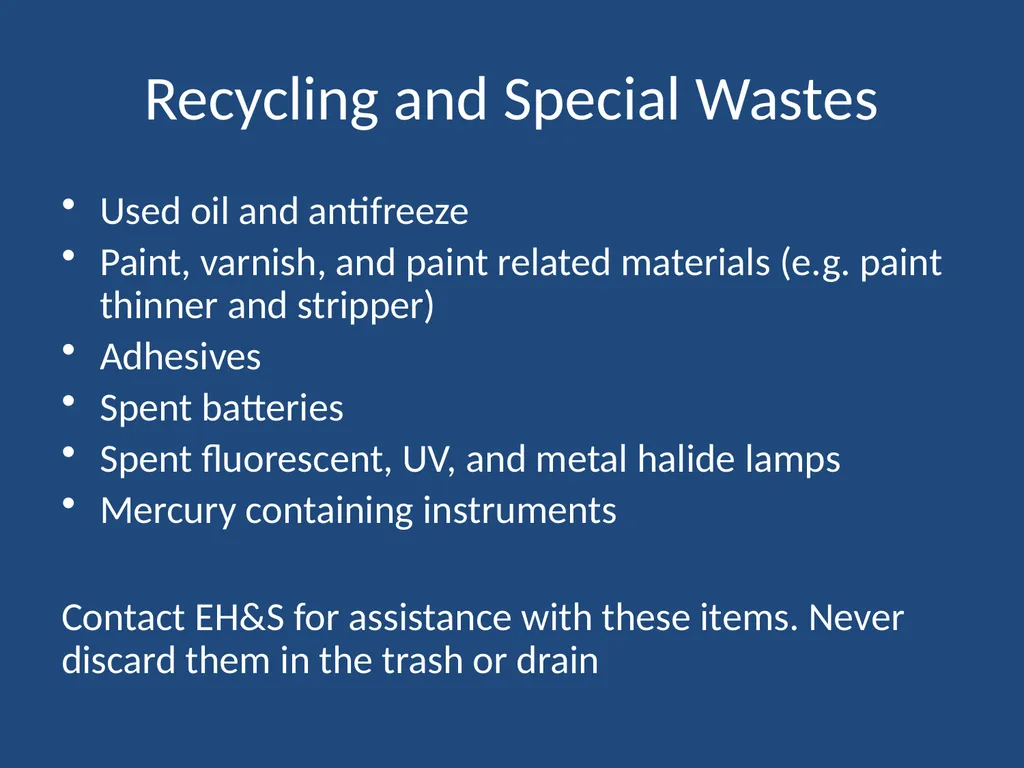 Waste Management Information Dangerous Waste - slide 8 of 17