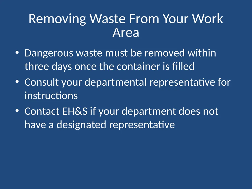 Waste Management Information Dangerous Waste - slide 12 of 17