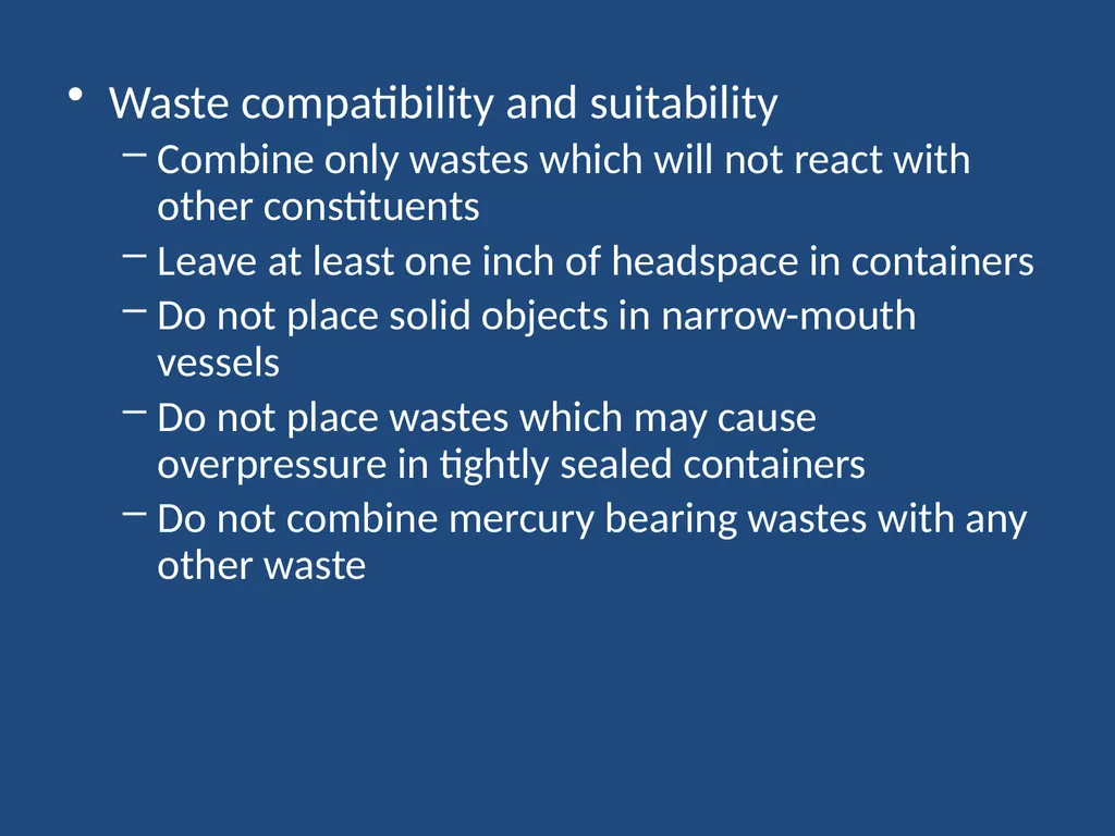 Waste Management Information Dangerous Waste - slide 11 of 17