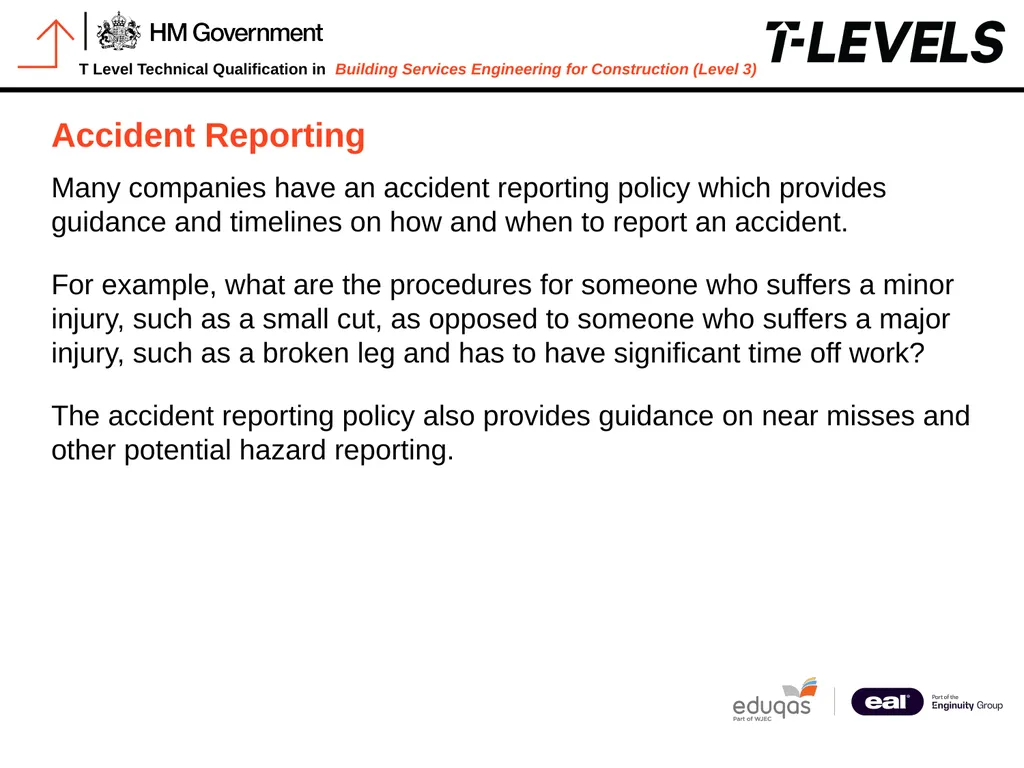 PowerPoint 10: Incidents and near misses - slide 4 of 12