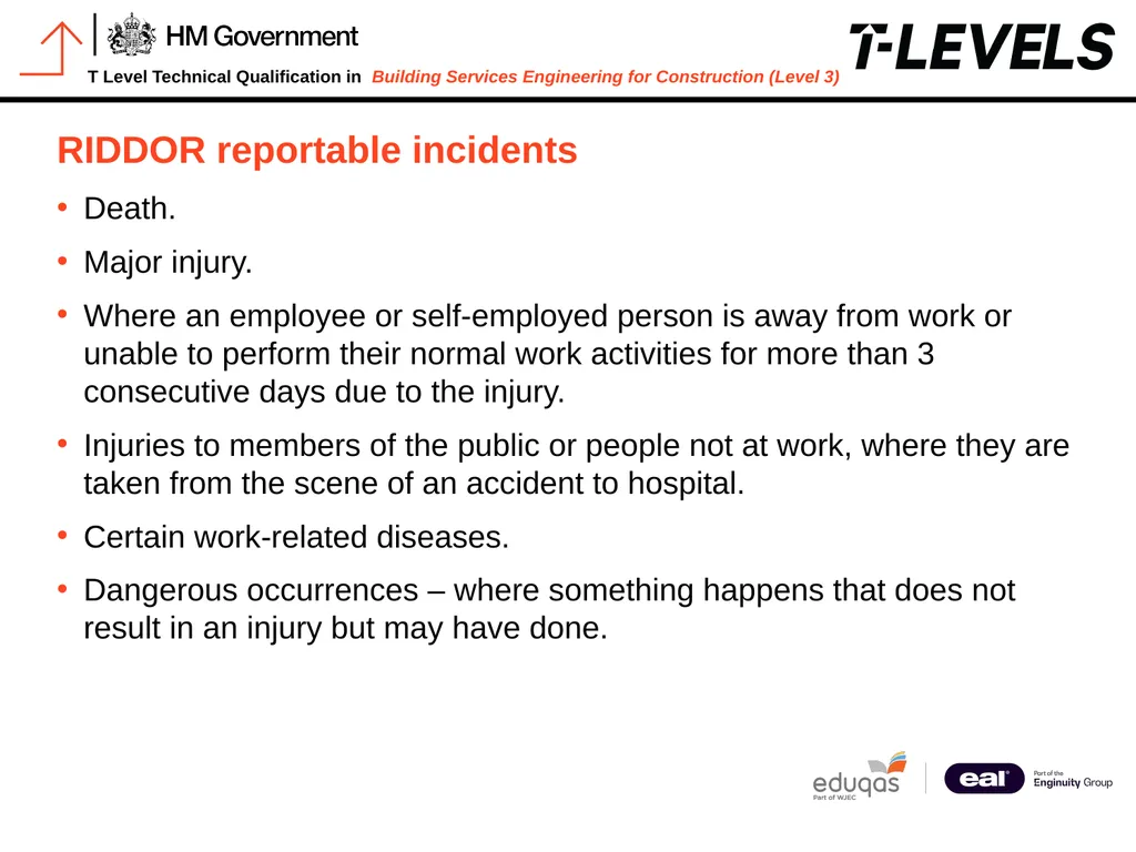 PowerPoint 10: Incidents and near misses - slide 8 of 12