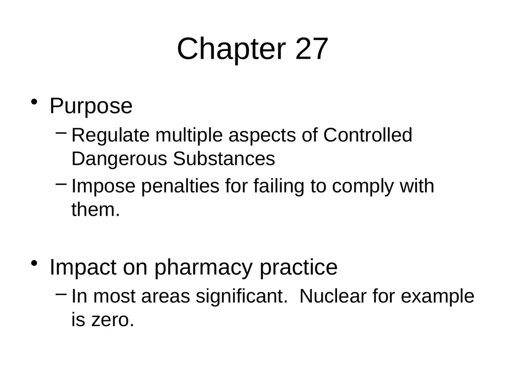 Chapter 27 Controlled Dangerous Substances Jeffery - slide 3 of 80