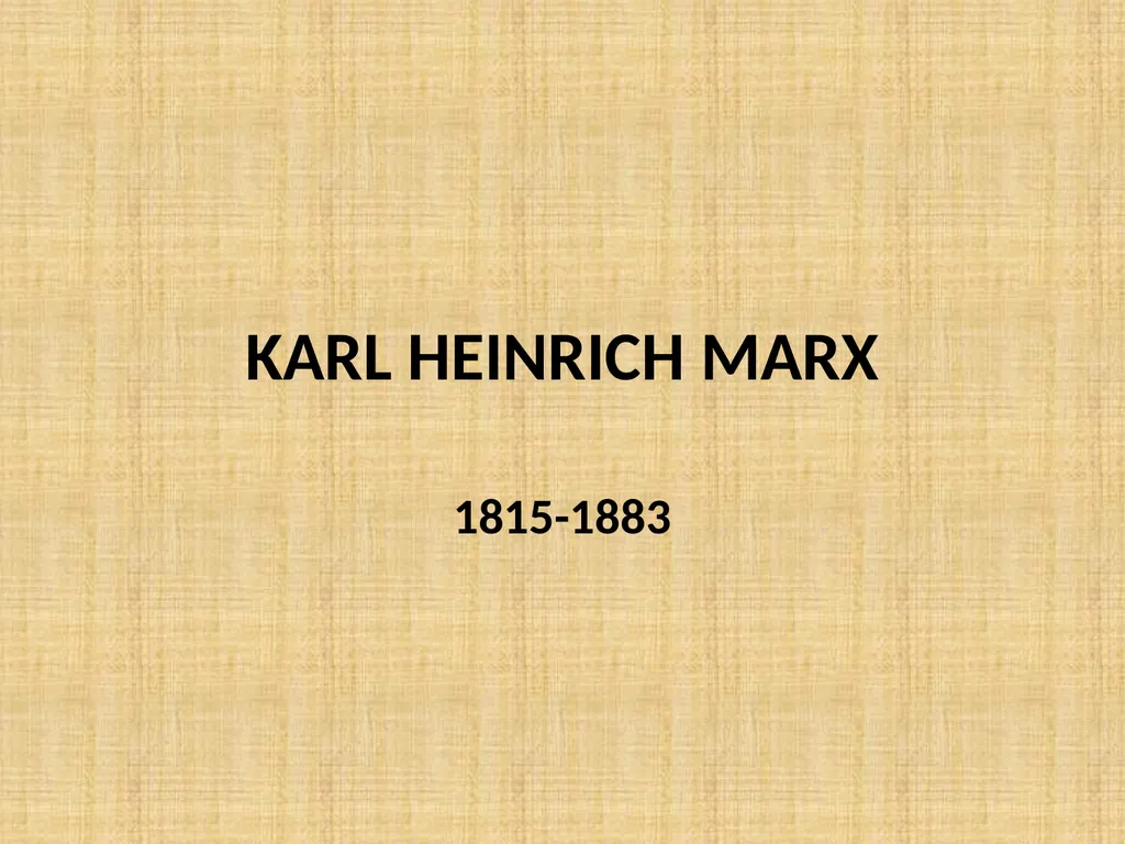 KARL HEINRICH MARX 1815-1883 Karl and Jenny Marx, - slide 1 of 13