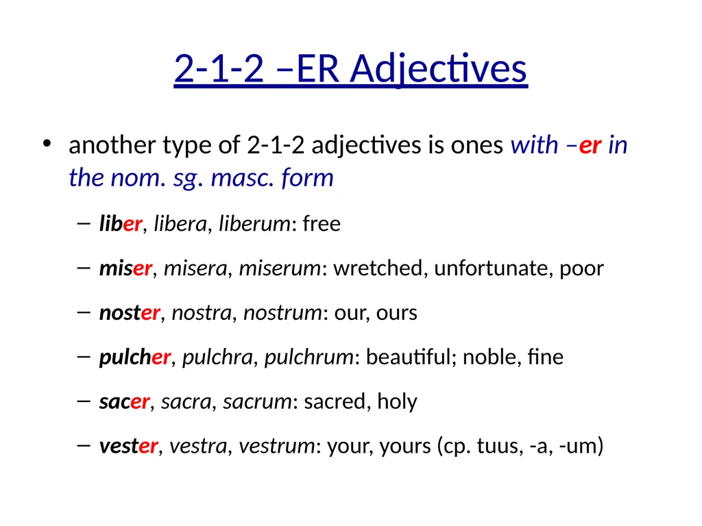 Jenney’s First Year Latin Lesson 8 Lesson 8 - slide 18 of 29