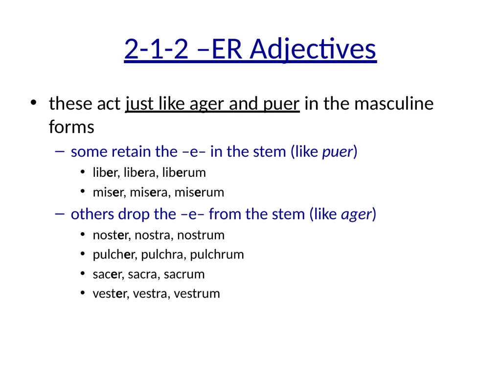 Jenney’s First Year Latin Lesson 8 Lesson 8 - slide 19 of 29