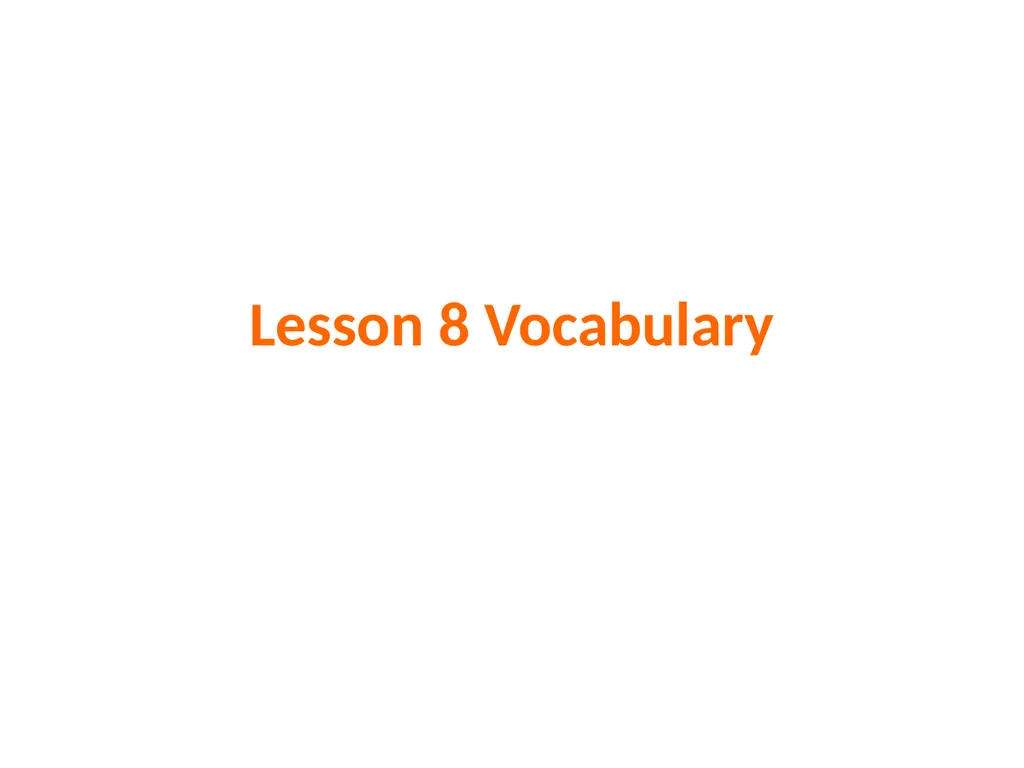 Jenney’s First Year Latin Lesson 8 Lesson 8 - slide 2 of 29