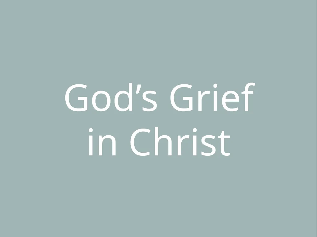 Feeling What God Feels God’s Grief God’s Grief in - slide 5 of 16