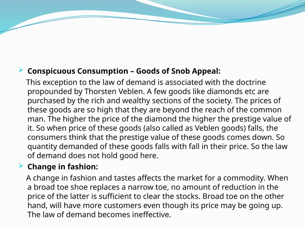 BUSINESS ECONOMICS UNIT 2 Demand - Meaning Demand - slide 22 of 50