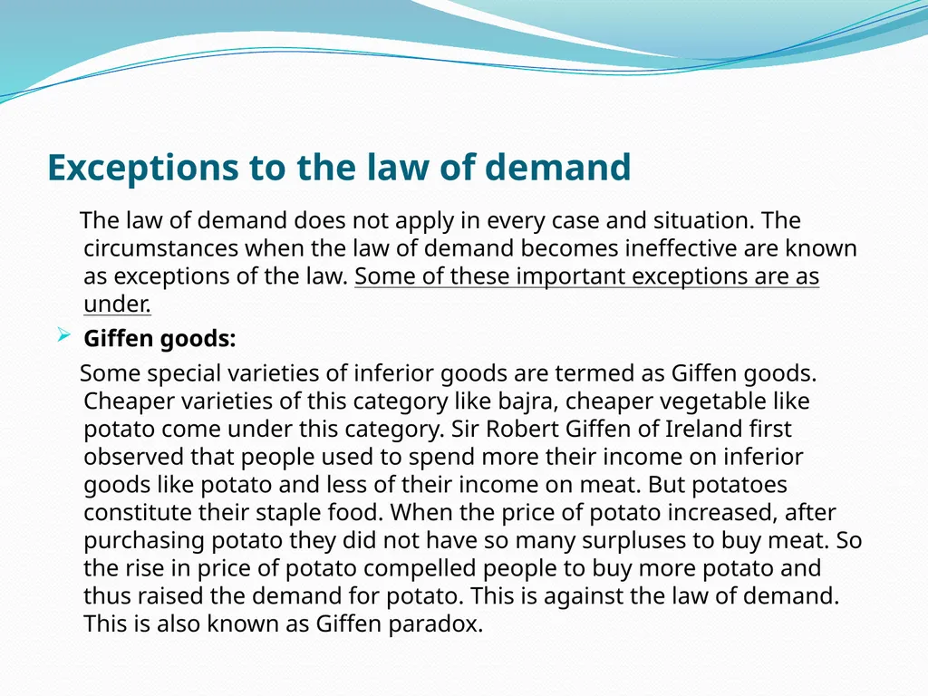 BUSINESS ECONOMICS UNIT 2 Demand - Meaning Demand - slide 21 of 50