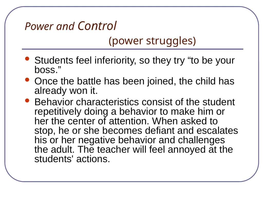 Classroom Management and Communication What - slide 5 of 17