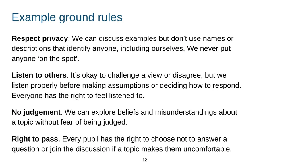 Training module Teaching mental wellbeing Part of: - slide 12 of 62
