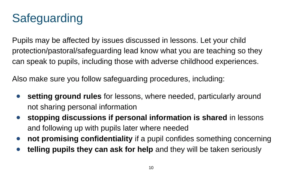 Training module Teaching mental wellbeing Part of: - slide 10 of 62