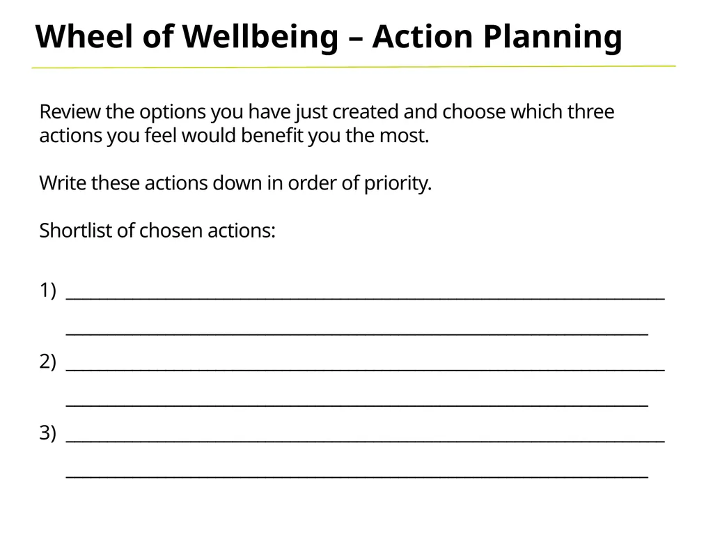 Wheel of Wellbeing A flat tyre… Makes it difficult - slide 11 of 12