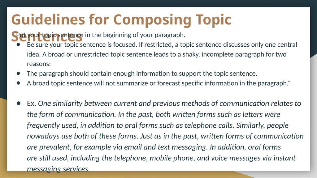 The Writing and Reading Center Thesis Statements - slide 10 of 12