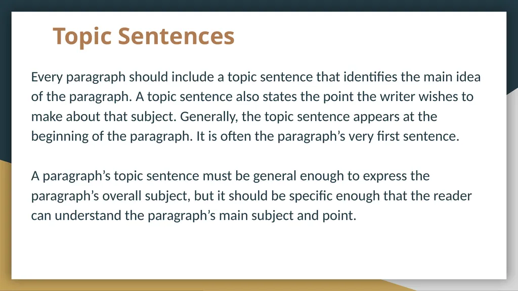 The Writing and Reading Center Thesis Statements - slide 8 of 12