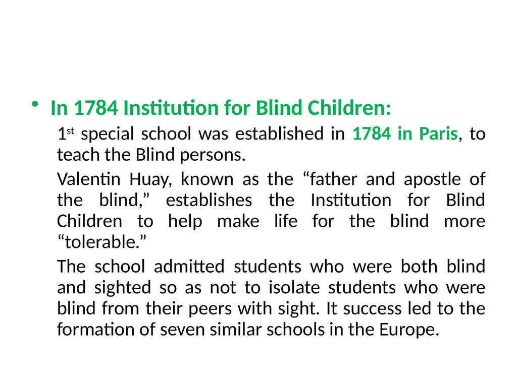 Historical development of Special Education / - slide 17 of 24