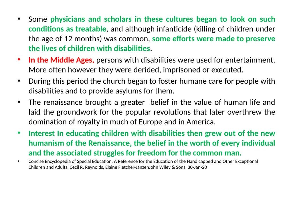 Historical development of Special Education / - slide 3 of 24