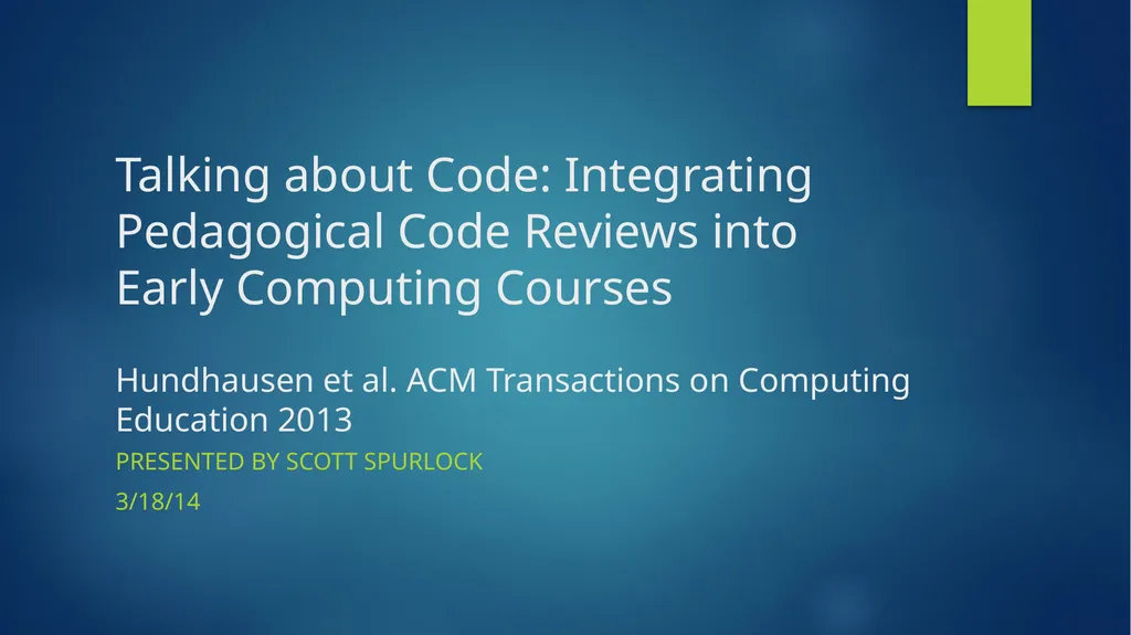 Talking about Code: Integrating Pedagogical Code