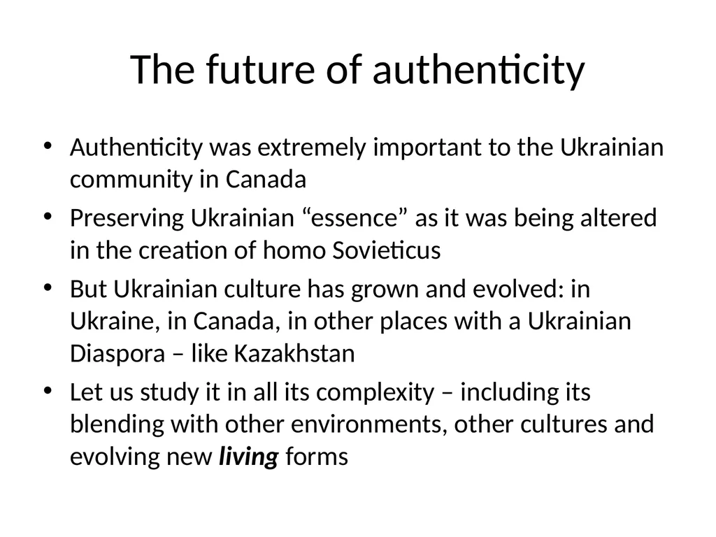 Rituals in the Ukrainian Diaspora: Problematizing - slide 32 of 32